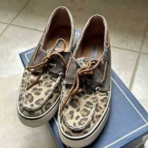 Sperry Top-Sider Biscayne 2 Eye Tan Leopard Size 8